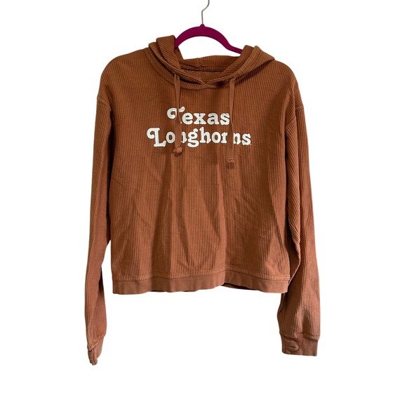 Texas Longhorns Pressbox Hoodie Women's Medium Burnt Orange Pullover Sweatshirt - Picture 1 of 5